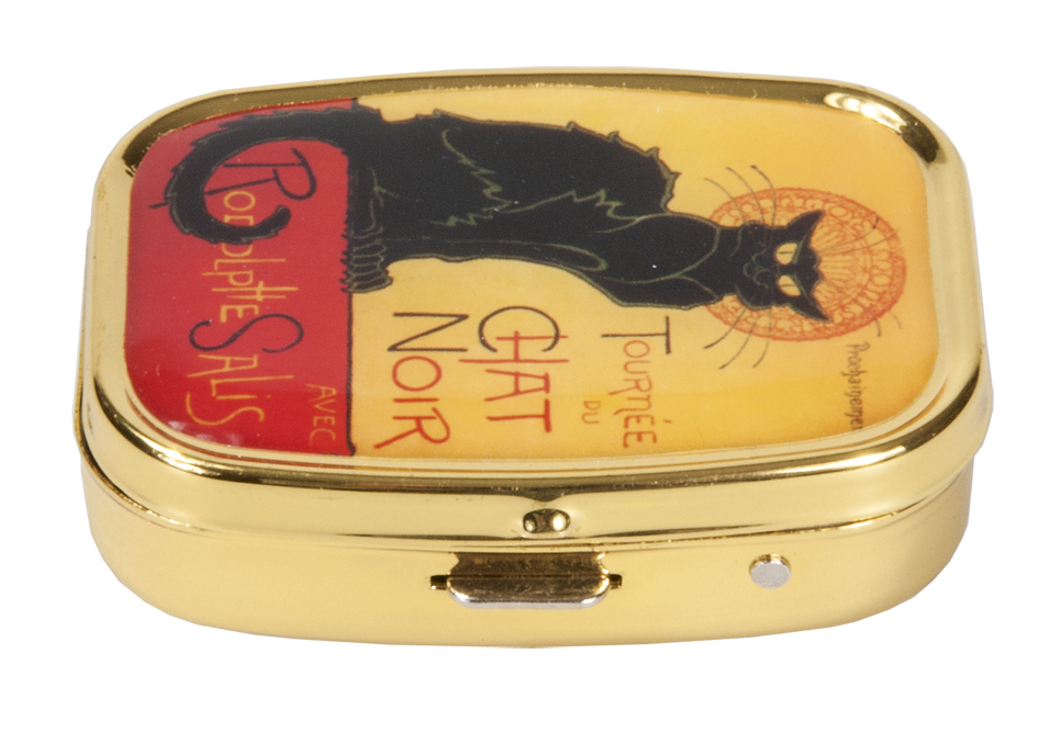 Pilleæske med spejl, Chat Noir, Steinlen