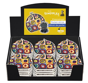 Sminkespejle, stofbeklædte, Vasilij Kandinsky, Borddisplay med 18 stk. TEMA-produkt
