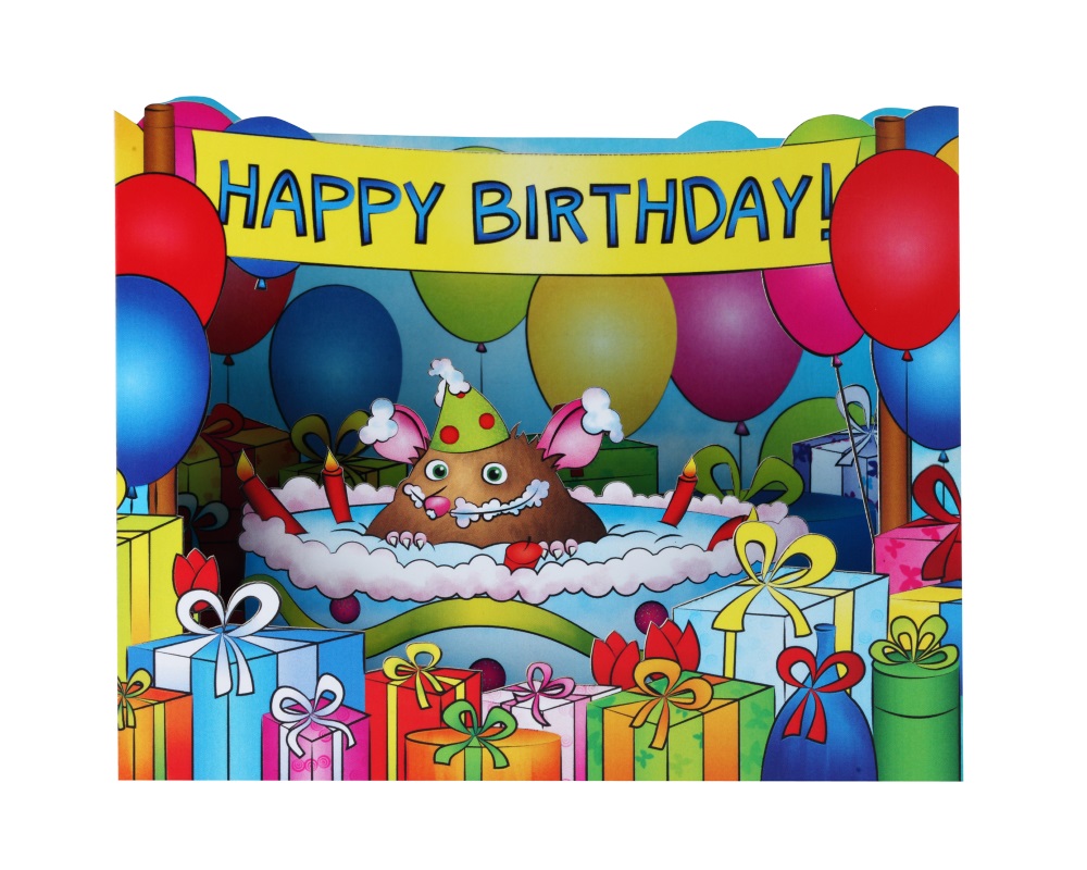 3D-kort, Happy Birthday (SE0413)