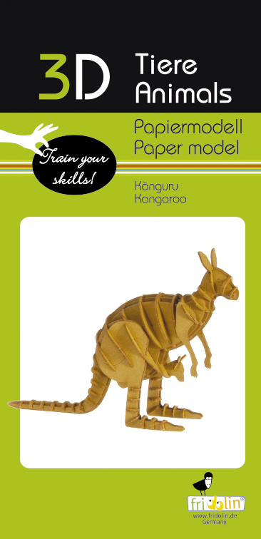 3D-pappersmodell, Känguru - 2