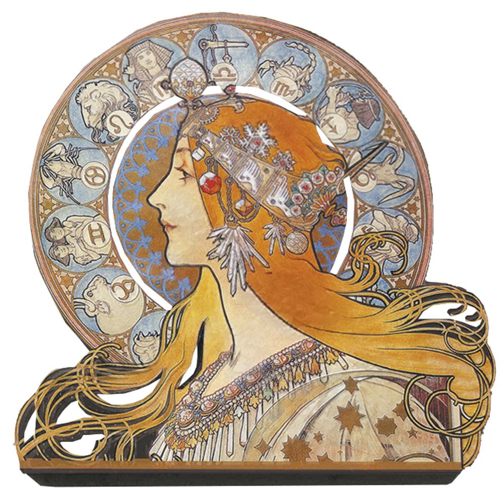 Magnet MDF, Art Nouveau, Zodiak
