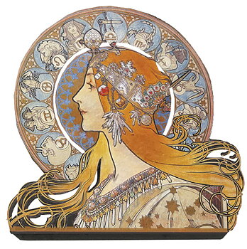 Magnet MDF, Art Nouveau, Zodiak