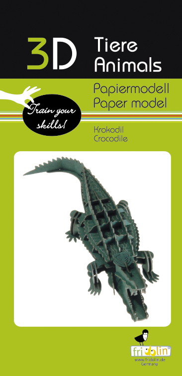 3D-pappersmodell, Krokodil - 2