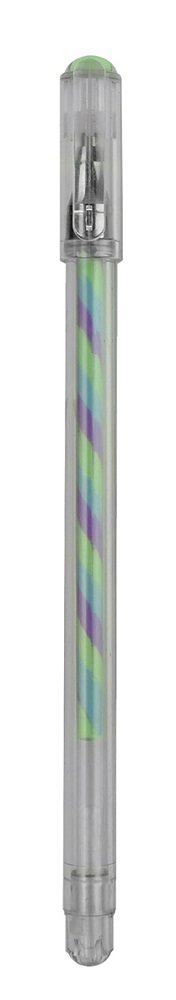 Twist pen, multifärgad gelpenna, sæt med 3 stk - 4