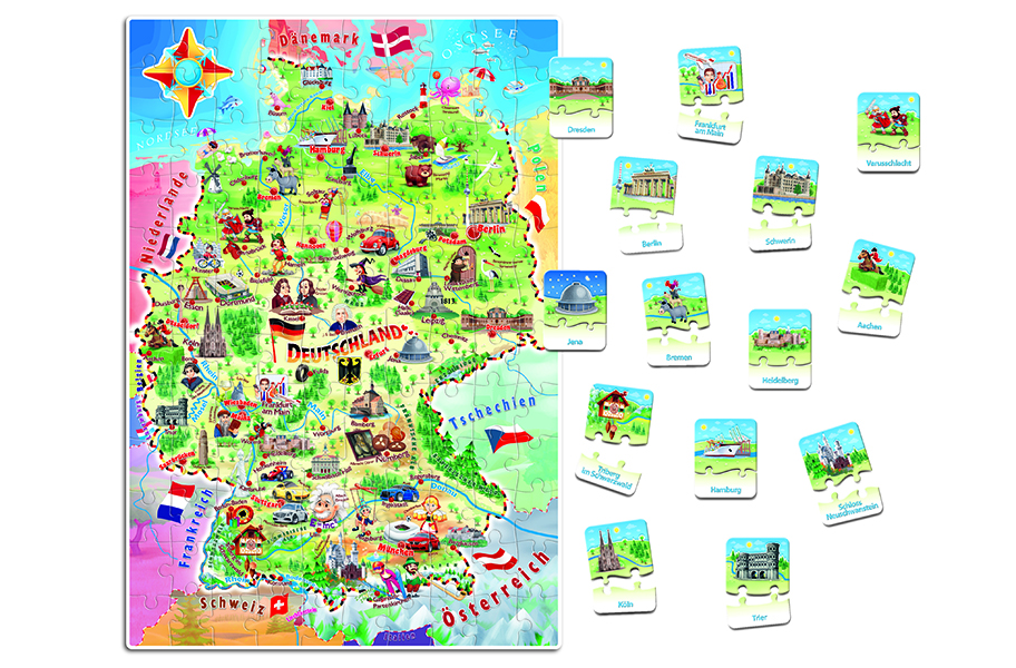Deutschlandkarte 120+28 bitar (E-180)