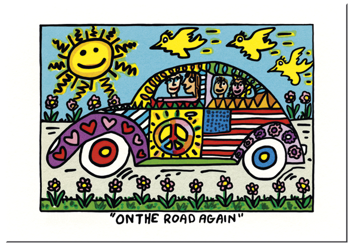 Enkle kort, On the road again, James Rizzi TEMA-produkt