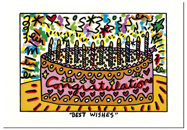 Enkla kort, Best wishes, James Rizzi, TEMA-produkt