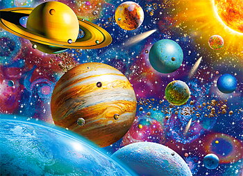 Solar System Odyssey, puslespil med 100 brikker (B-111077)