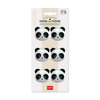 Bag Clips/Påsklämmor, Panda, 6 st