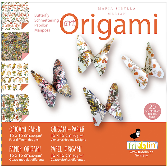 Art Origami, Maria Sibylla Merian, Fjärilar, Svårighetsgrad: Easy