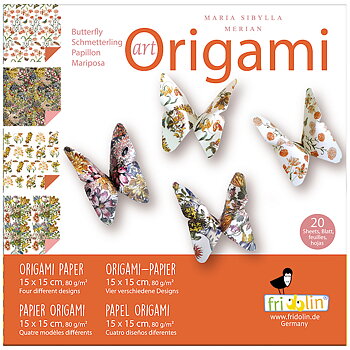 Art Origami, Maria Sibylla Merian, Fjärilar, Svårighetsgrad: Easy