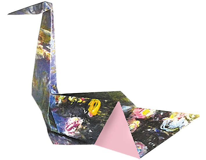 Art Origami, Claude Monet, Svanar, Svårighetsgrad: Easy - 4