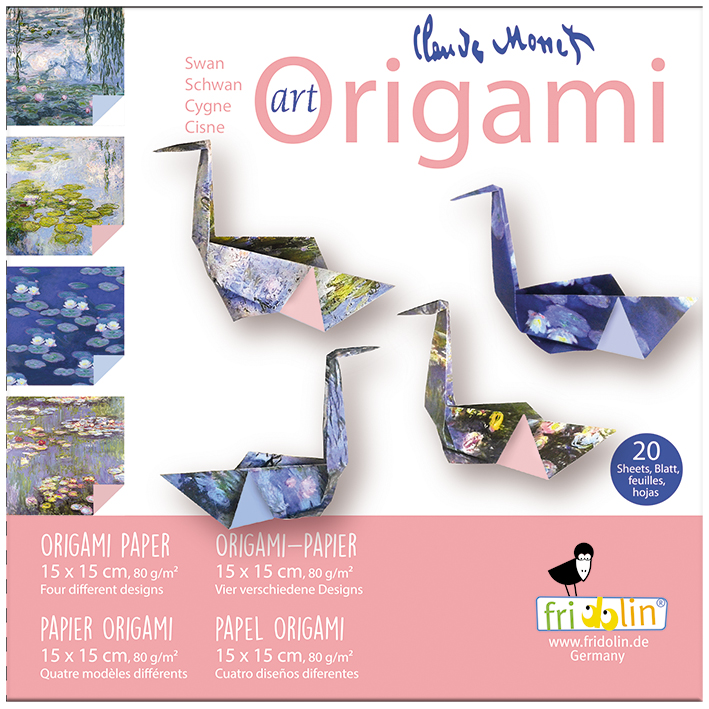 Art Origami, Claude Monet, Svanar, Svårighetsgrad: Easy