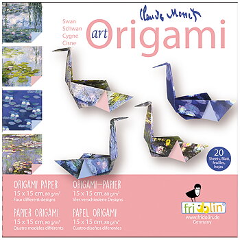 Art Origami, Claude Monet, Svanar, Svårighetsgrad: Easy
