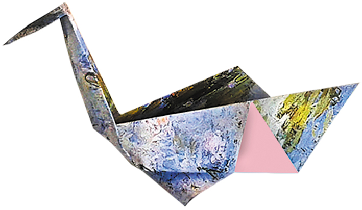 Art Origami, Claude Monet, Svanar, Svårighetsgrad: Easy - 5