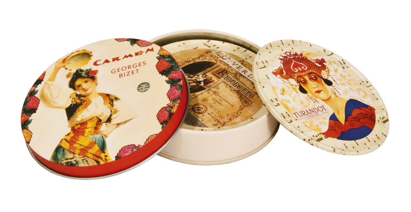 Glasunderlägg, Opera, burk med 4 st., TEMA-produkt
