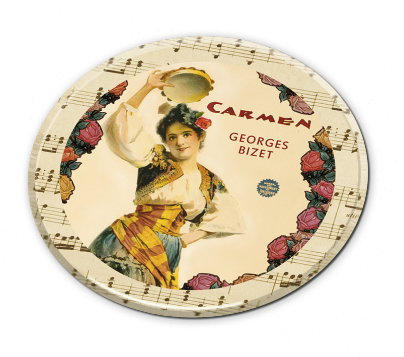 Glasunderlägg, Opera, burk med 4 st., TEMA-produkt - 4