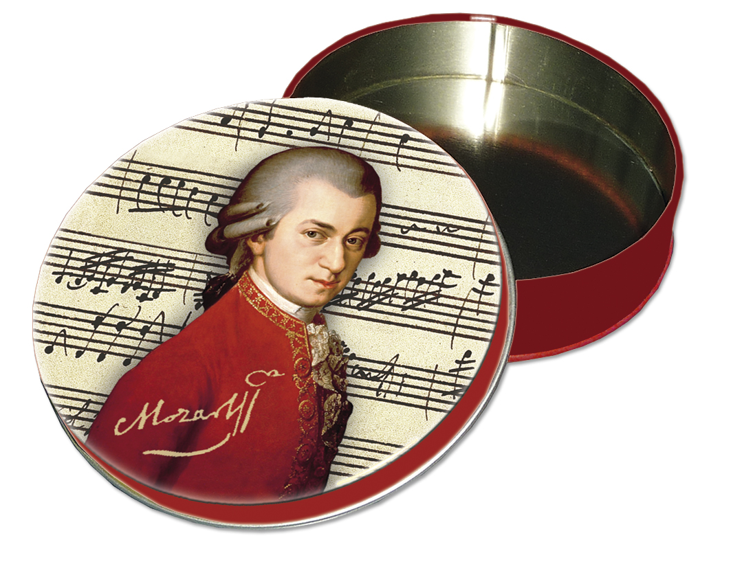 Glasunderlag, Wolfgang Amadeus Mozart, dåse med 4 stk. TEMA-produkt - 5