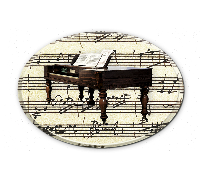 Glasunderlag, Wolfgang Amadeus Mozart, dåse med 4 stk. TEMA-produkt - 2