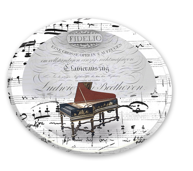 Glasunderlägg, Ludwig van Beethoven, burk med 4 st., TEMA-produkt - 4
