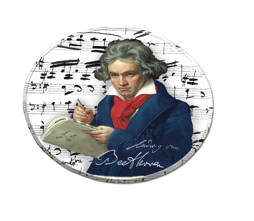 Glasunderlägg, Ludwig van Beethoven, burk med 4 st., TEMA-produkt - 2