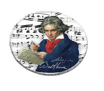 Glasunderlägg, Ludwig van Beethoven, burk med 4 st., TEMA-produkt
