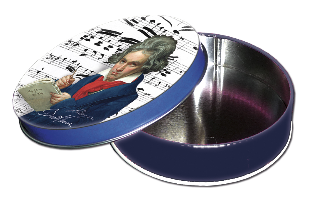 Glasunderlägg, Ludwig van Beethoven, burk med 4 st., TEMA-produkt