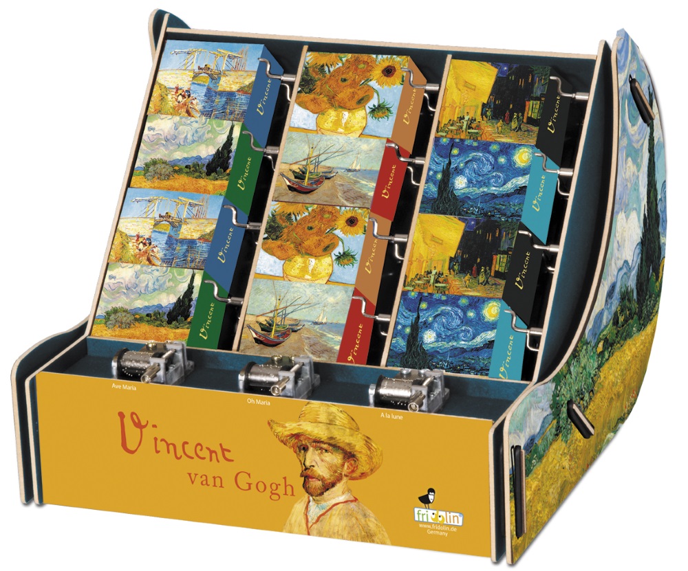 Speldosor, Art & Music Box-display, Vincent van Gogh, Bordsdisplay med 36 st.+3 st. demo., TEMA-produkt