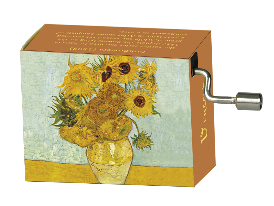 Speldosa, Solrosor/Vivaldi, Våren (Spring), Vincent van Gogh, TEMA-produkt