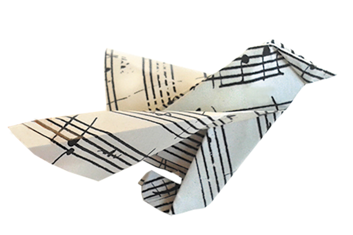Art Origami, Music Notes, Sparrow, Sværhedsgrad: Normal - 4
