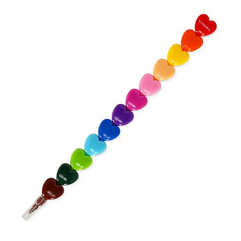Stackable Crayons (12 stk.), Dream in colour, Heart