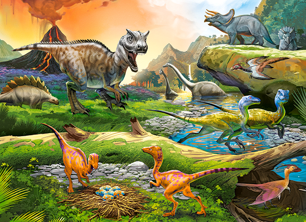 World of Dinosaurs, 100-bitarspussel (B-111084)