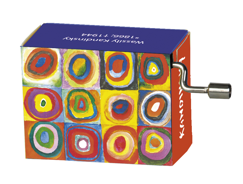 Speldosa, Vasilij Kandinsky, Färgstudie kvadrater/Mozart, Trollflöjten, TEMA-produkt