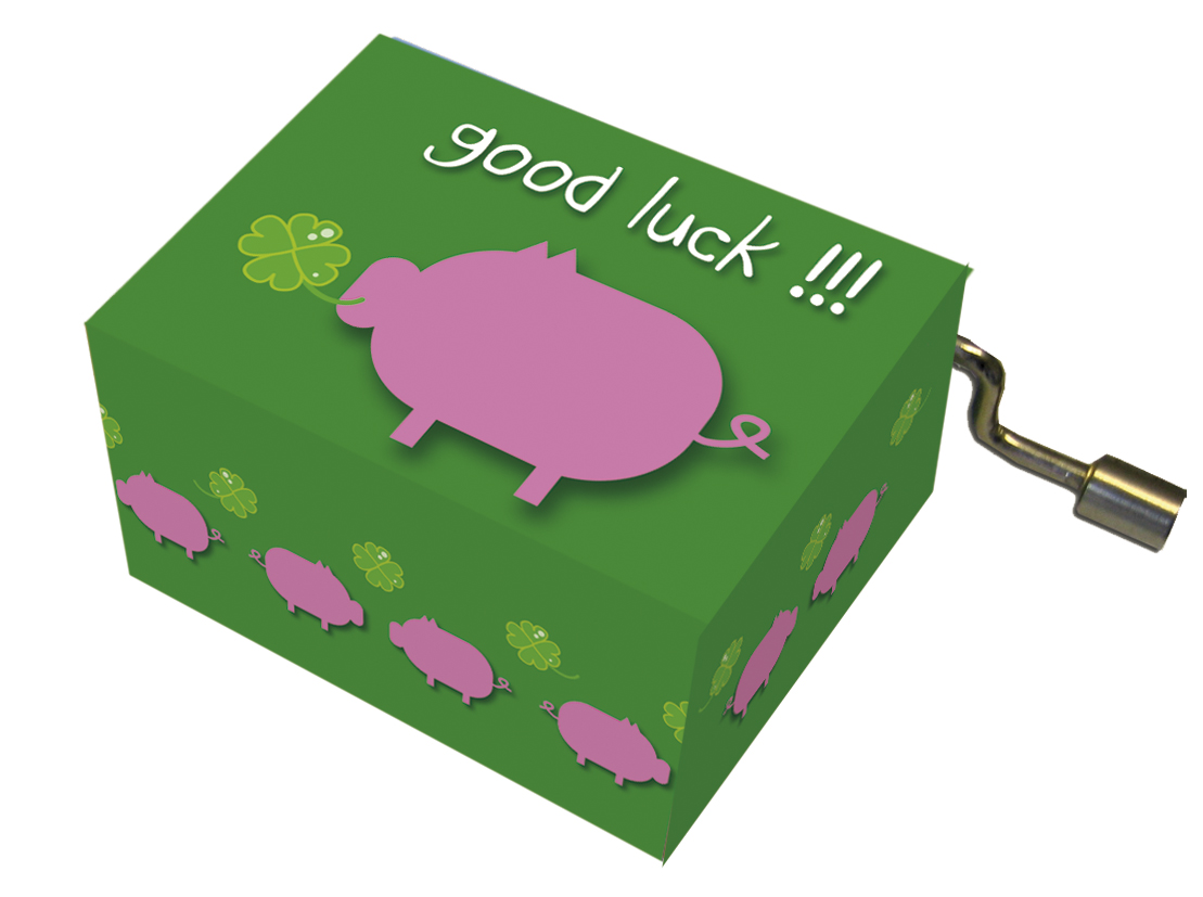 Spilledåser, Happy Birthday/"Good luck", gris og firkløver