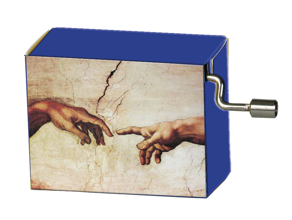 Speldosa, Michelangelo, Adams skapelse/Beethoven, Song of joy, TEMA-produkt