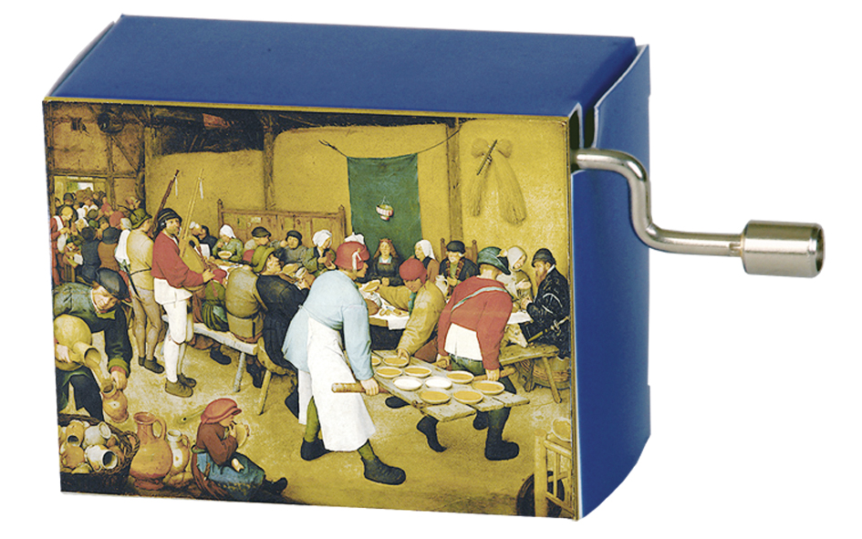 Spilledåse, Pieter Bruegel d.ä., Bondebryllop /Tjajkovskij, Blomstervalsen TEMA-produkt