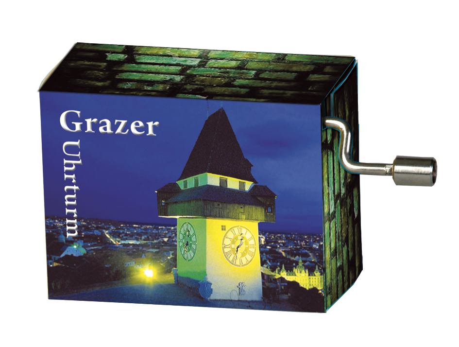 Spilledåse, Grazer Uhrturm/Mozart, Kleine Nachtmusik TEMA-produkt
