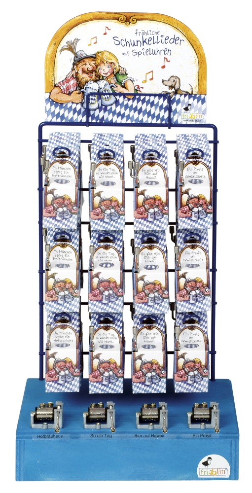 Speldosor, Music Box-display, Oktoberfestival, Bordsdisplay med 60 st.+4 st. demo., TEMA-produkt