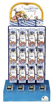 Speldosor, Music Box-display, Oktoberfestival, Bordsdisplay med 60 st.+4 st. demo., TEMA-produkt