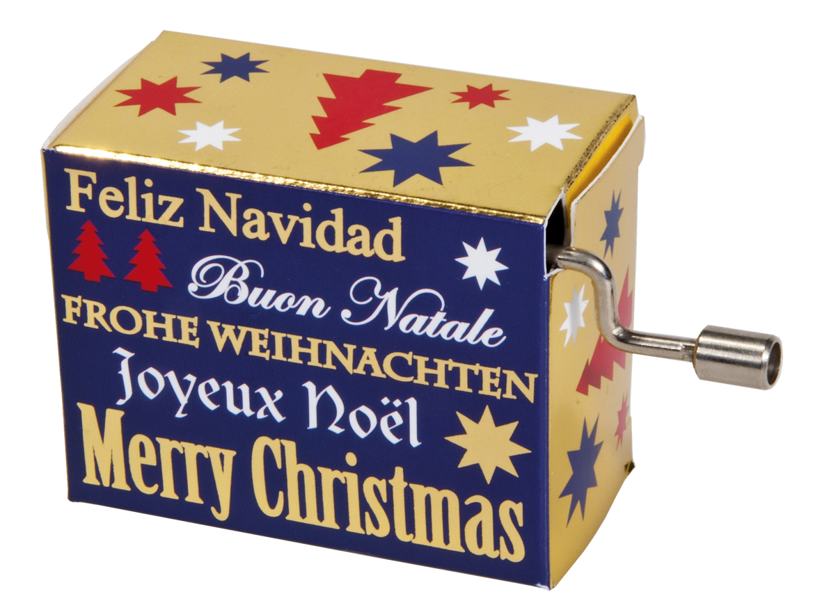 Speldosa, We wish you a Merry Christmas/God jul på olika språk