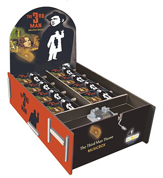 Speldosor, Art & Music Box-display, Den tredje mannen, Bordsdisplay med 16 st.+1 st. demo., TEMA-produkt