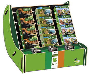 Speldosor, Art & Music Box-display, Irland, Bordsdisplay med 36 st.+3 st. demo., TEMA-produkt