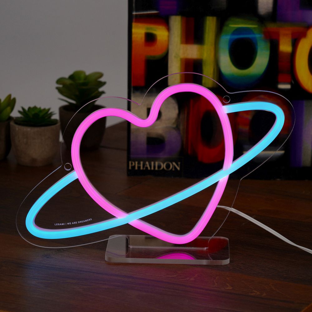 It's a sign, LED-lampa med neon-effekt, Planet Heart - 6