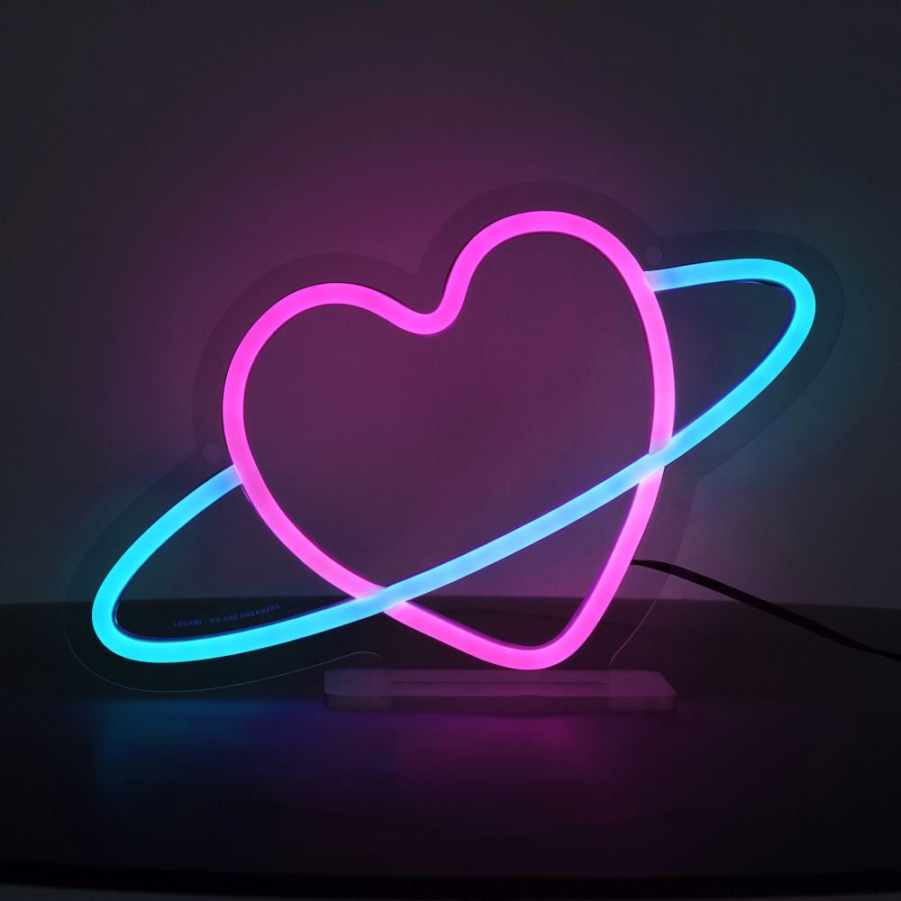 It's a sign, LED-lampa med neon-effekt, Planet Heart - 4