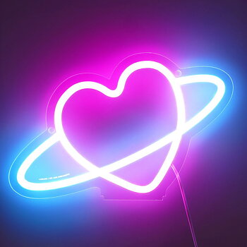 It's a sign, LED-lampa med neon-effekt, Planet Heart