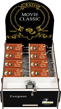 Speldosor, Art & Music Box-display, Filmklassiker 3, Bordsdisplay med 16 st.+1 st. demo., TEMA-produkt