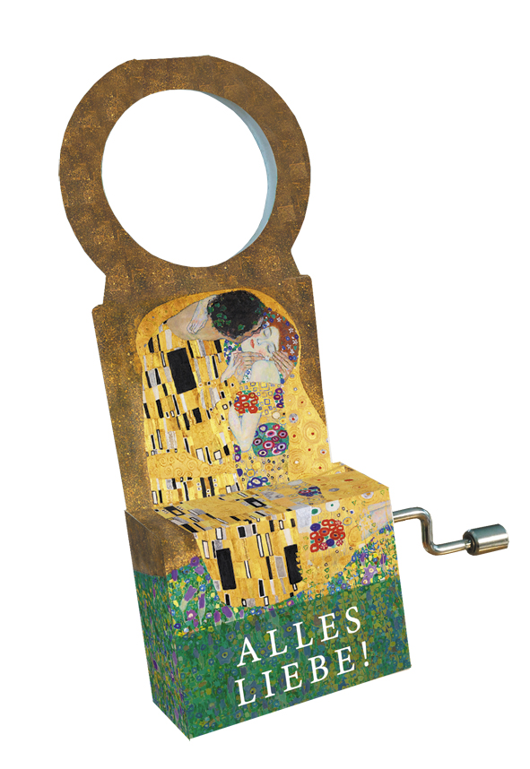 Spilledåse, Flask-musik, Gustav Klimt, Kysset/Für Elise TEMA-produkt