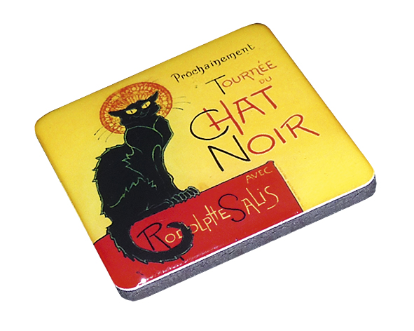 Magneter i æske, Chat Noir, Steinlen TEMA-produkt