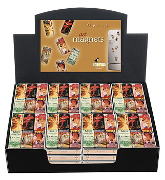Magneter i ask, Opera, Bordsdisplay med 24 askar, TEMA-produkt