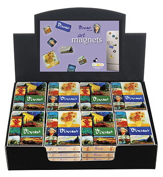 Magneter i ask, Vincent van Gogh, Bordsdisplay med 24 askar, TEMA-produkt